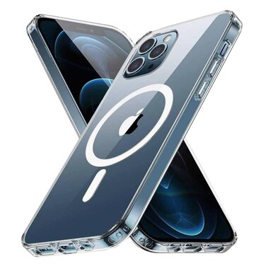 Green Lion Stylishly Tough Magnetic Case Compatible For iPhone 12/12 Pro (6.1"") Anti-Scratch, Wireless Charging Case, Shockproof Soft Protective Back Cover - Clear (iPhone 12/12 Pro (6.1""))