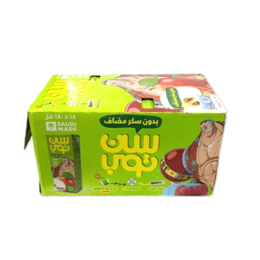 سن توب تفاح أحمر وعنب 180مل×18