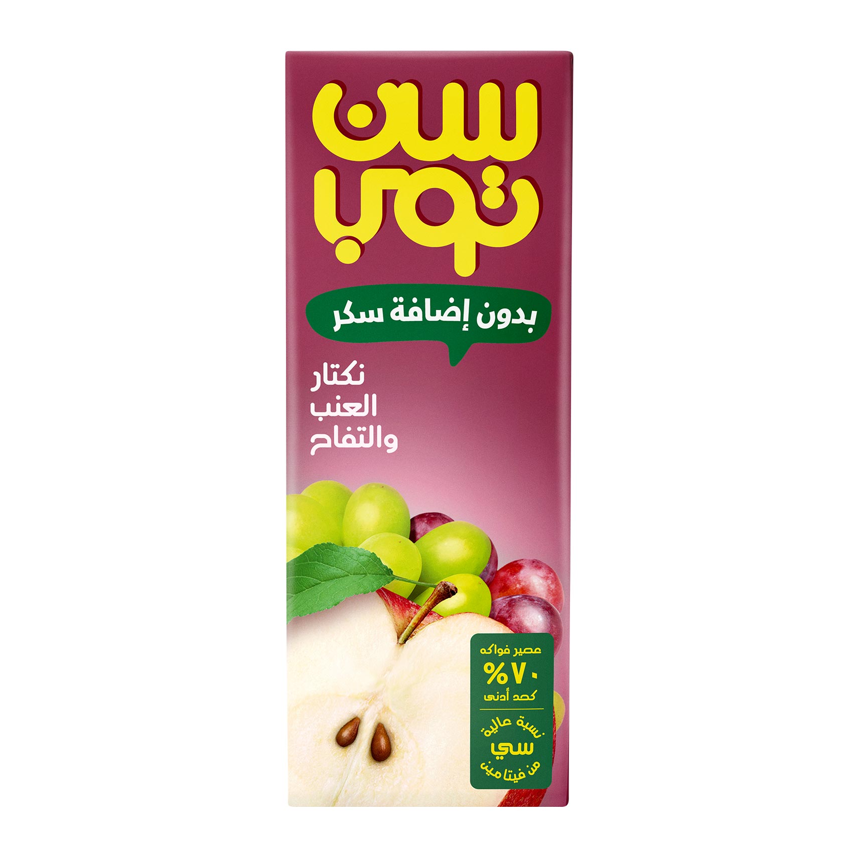 سن توب تفاح أحمر وعنب 180 مل