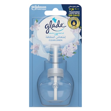 Glade Electric Plugins Air Freshener, Clean Linen Scented Oil Refill