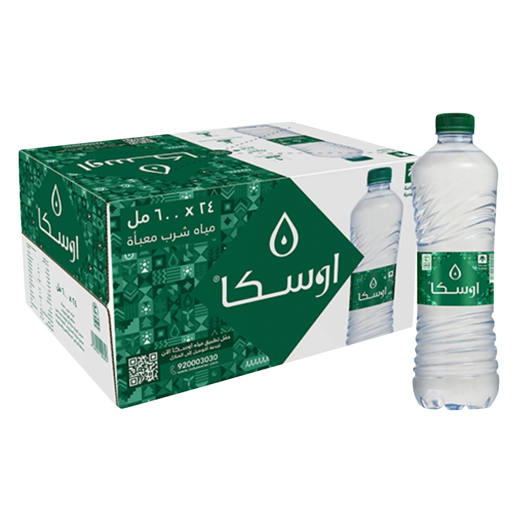 أوسكا مياه شرب 600 مل ×24