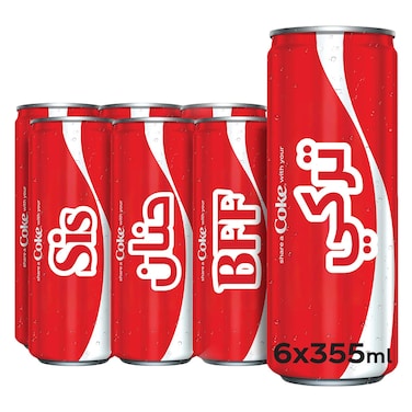 Coca-Cola Original 6x355ml Can, Crisp Coke &ndash; Limited Edition
