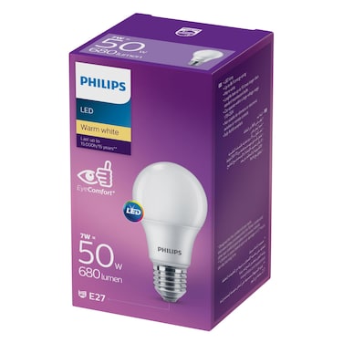 Philips LED Bulb 7W, E27 WW 230V GN5