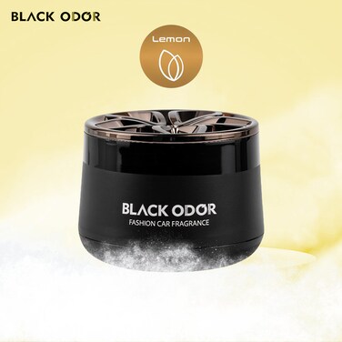 BLACK ODOR Air Freshener 50g Gel &ndash; Long-Lasting Freshness for Car, Home, Bedroom, Wardrobe, Toilet &ndash; Spice-Infused Formula for Pleasant Scent Control (LEMON)
