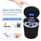Multifunctional Car Ashtray with LED Light and Sealing Lid, Portable and High-Temperature Resistant, Stylish Design for Indoor and Outdoor Use (Black)
