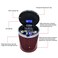 Multifunctional Car Ashtray with LED Light and Sealing Lid, Portable and High-Temperature Resistant, Stylish Design for Indoor and Outdoor Use (Maroon)

