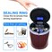 Multifunctional Car Ashtray with LED Light and Sealing Lid, Portable and High-Temperature Resistant, Stylish Design for Indoor and Outdoor Use (Maroon)
