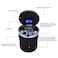 Multifunctional Car Ashtray with LED Light and Sealing Lid, Portable and High-Temperature Resistant, Stylish Design for Indoor and Outdoor Use (Black)

