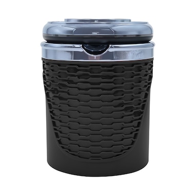 Multifunctional Car Ashtray with LED Light and Sealing Lid, Portable and High-Temperature Resistant, Stylish Design for Indoor and Outdoor Use (Black)
