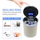 Multifunctional Car Ashtray with LED Light and Sealing Lid, Portable and High-Temperature Resistant, Stylish Design for Indoor and Outdoor Use (Beige)

