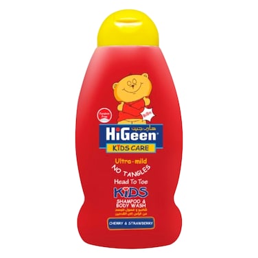 هايجين كيدز كير شامبو وغسول للجسم بيبو كرز وفراولة 500 مل