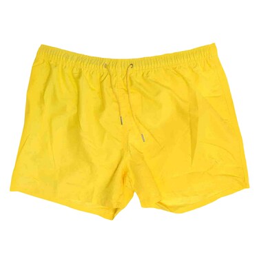 Solid swim shorts, yellow color, size 3XL.