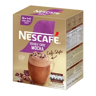 Nescafe Gold Double Choco Mocha Coffee Mix 23.5g Pack of 10
