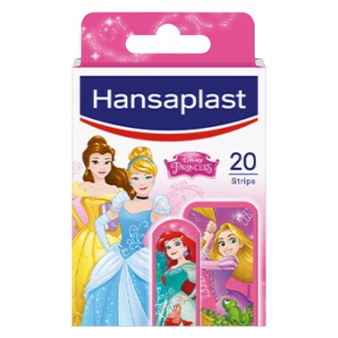 Hansaplast Disney Princess Plasters, Sterile Pre-cut Plasters for Children, Princess-themed Plasters Resistant to Water and Dirt, 20 Strips