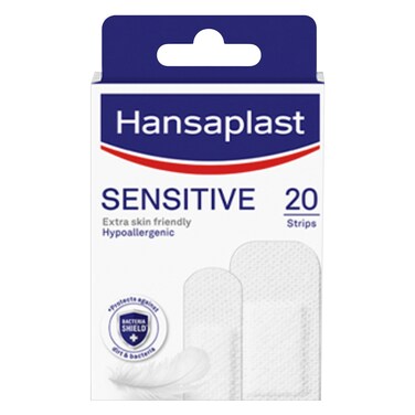 Hansaplast sensitive extra skin friendly hypoallergenic strips 20 pieces