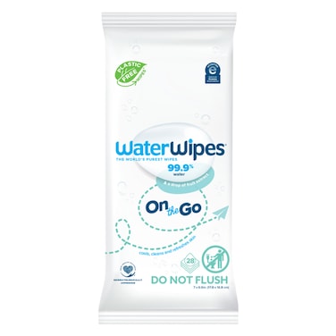 WaterWipes On-The-Go Plastic Free Wipes 28 Wipes