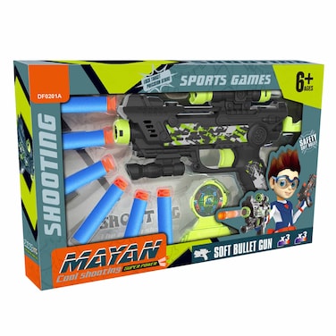 Mayar Soft Bullet Gun - Lock Target Precision Strike, Cool Shooting, Safety Soft Bullets, Suitable for Ages 6+, Sports Games