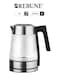 REBUNE Glass Kettle &ndash; Power for Fast Boiling &amp; Perfect Performance 1.8 L 2200 W RE-1-118 Silver