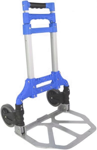 Heavy Duty Aluminum Hand Trolley With Adjustable Handle Blue