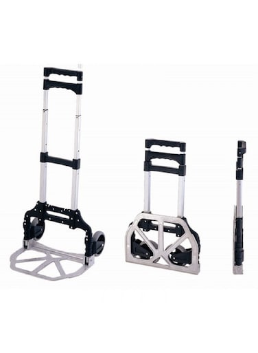 Heavy Duty Aluminum Hand Trolley With Adjustable Handle Black