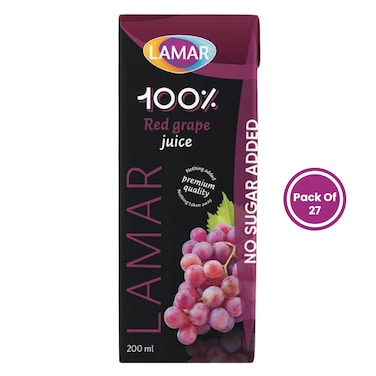 لمار 100% عصير عنب أحمر طبيعي 200مل ×27