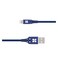 Promate MFi Certified Lightning Cable, High-Speed 2.4A Nylon Braided USB Charging and Syncing Data Cable with 2m Tangle-Free Design and Over-Charging Protection for iPhone XS, XS Max, iPad Pro, iPod, NerveLink-i2 Blue