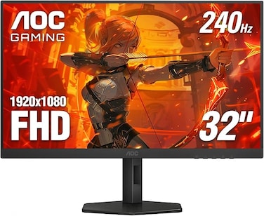 شاشة من AOC بحجم 27 إنش، بدقة كيو إتش دي عريض 1440 بكسل للألعاب