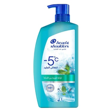 Head &amp; Shoulders Ice Fresh Anti-Dandruff Shampoo, Instant Freezing Cool for Itch and Dandruff Relief, 1L