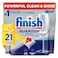 Finish Quantum All in 1 Dishwasher Tablets, Lemon Sparkle Scent, 21 Tabs