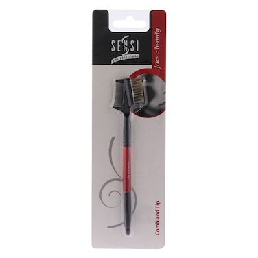 Sensi FSIB-5021 Pro Essence Comb And Tip 2-In-1 Brow And Lash Brush Red/Black