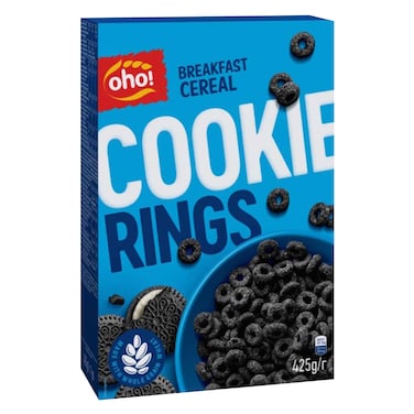 Oho! Vegan Cookie Rings Breakfast Cereal 425g