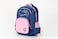 Kids Pencil Case Attached Pattern Backpack 17.7 Inches Blue/Pink/White