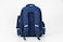 Kids Pencil Case Attached Pattern Backpack 17.7 Inches Blue/White/Red