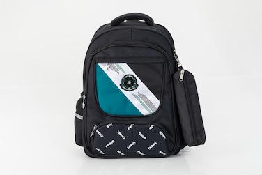 حقيبة ظهر مدرسية للأطفال مع مقلمة أسود