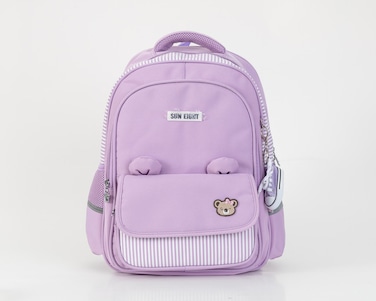 حقيبة ظهر مدرسية للأطفال ارجواني فاتح