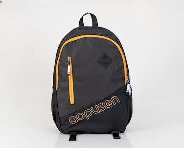 حقيبة ظهر مدرسية للأطفال أسود /برتقالي.