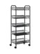 Multi Purpose Rolling Storage Trolley Cart For Kitchen Black