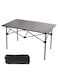 طاولة تخييم قابلة للطي طاولة نزهة محمولة مع حقيبة يد مناسبة للأماكن الخارجية 95*55*50 سم أسود