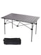 طاولة تخييم قابلة للطي طاولة نزهة محمولة مع حقيبة يد مناسبة للأماكن الخارجية 95*55*50 سم أسود