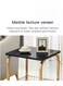 Modern End Table With Storage Basket Sofa Side Table With Marble Design For Living Room