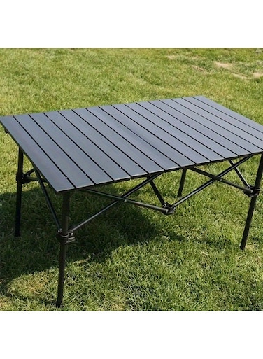 طاولة تخييم قابلة للطي وخفيفة الوزن، مقاس 95 سم، واسعة للنزهات والشواء والشاطيء