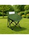 كرسي للتخييم والتنزه والسفر، قابل للطي مصنوع من قماش أكسفورد مقاوم للحرارة، وجيوب جانبية للتخزين، أخضر