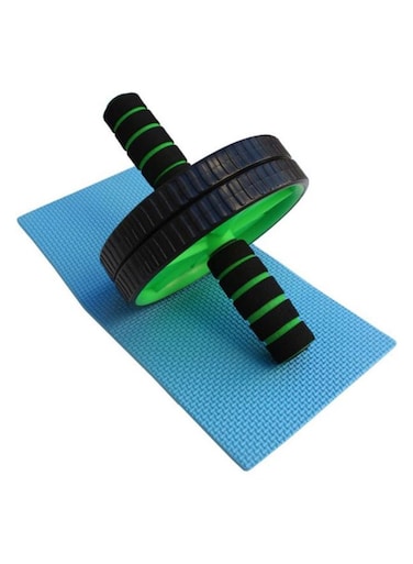 وعجلة دوّارة مع بساط لتمارين البطن واللياقة البدنية