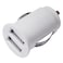 Green Mouse Dual Port USB-A Car Charger White