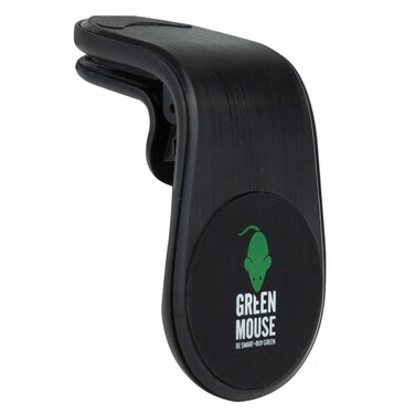 Green Mouse Magnetic Car Smartphone Holder Black