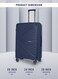 Luggage Sets 3 Piece With Trolley Set With Lightweight Polypropylene Shell 8 Spinner Wheels For Travel Blue