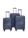 Luggage Sets 3 Piece With Trolley Set With Lightweight Polypropylene Shell 8 Spinner Wheels For Travel Blue
