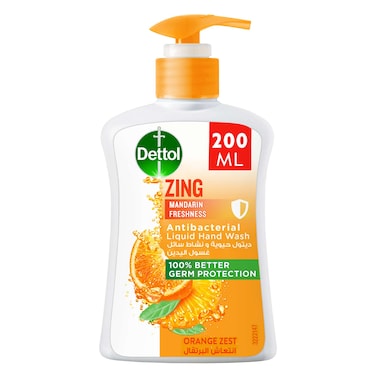 ديتول حيوية و نشاط غسول اليدين المضاد للبكتيريا  إنتعاش البرتقال 200 مل