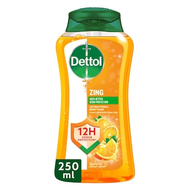 Dettol Zing Shower Gel &amp; Bodywash Orange Zest Scent, 250ml