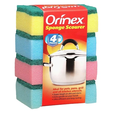 Orinex Cleaner Sponge Scourer 4 Pieces